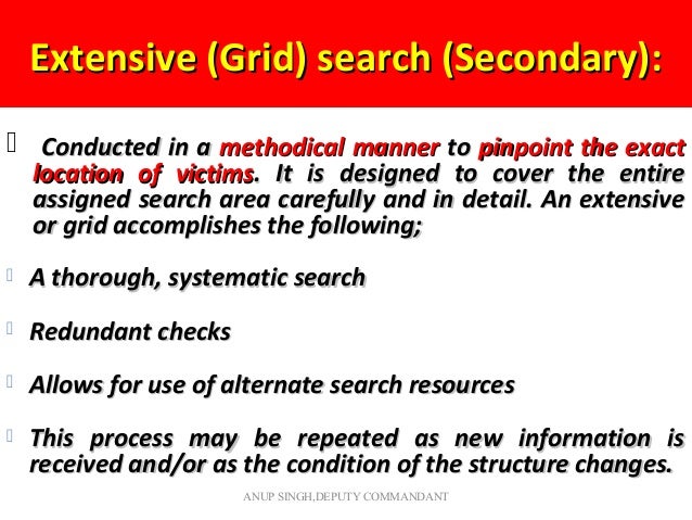 Techniques of search and rescue (2)