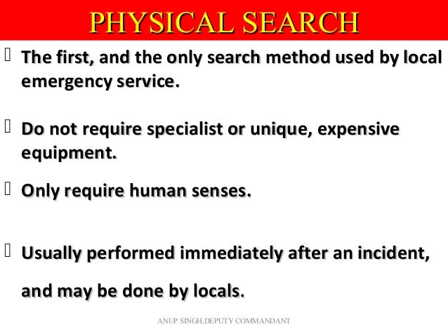 Techniques of search and rescue (2)