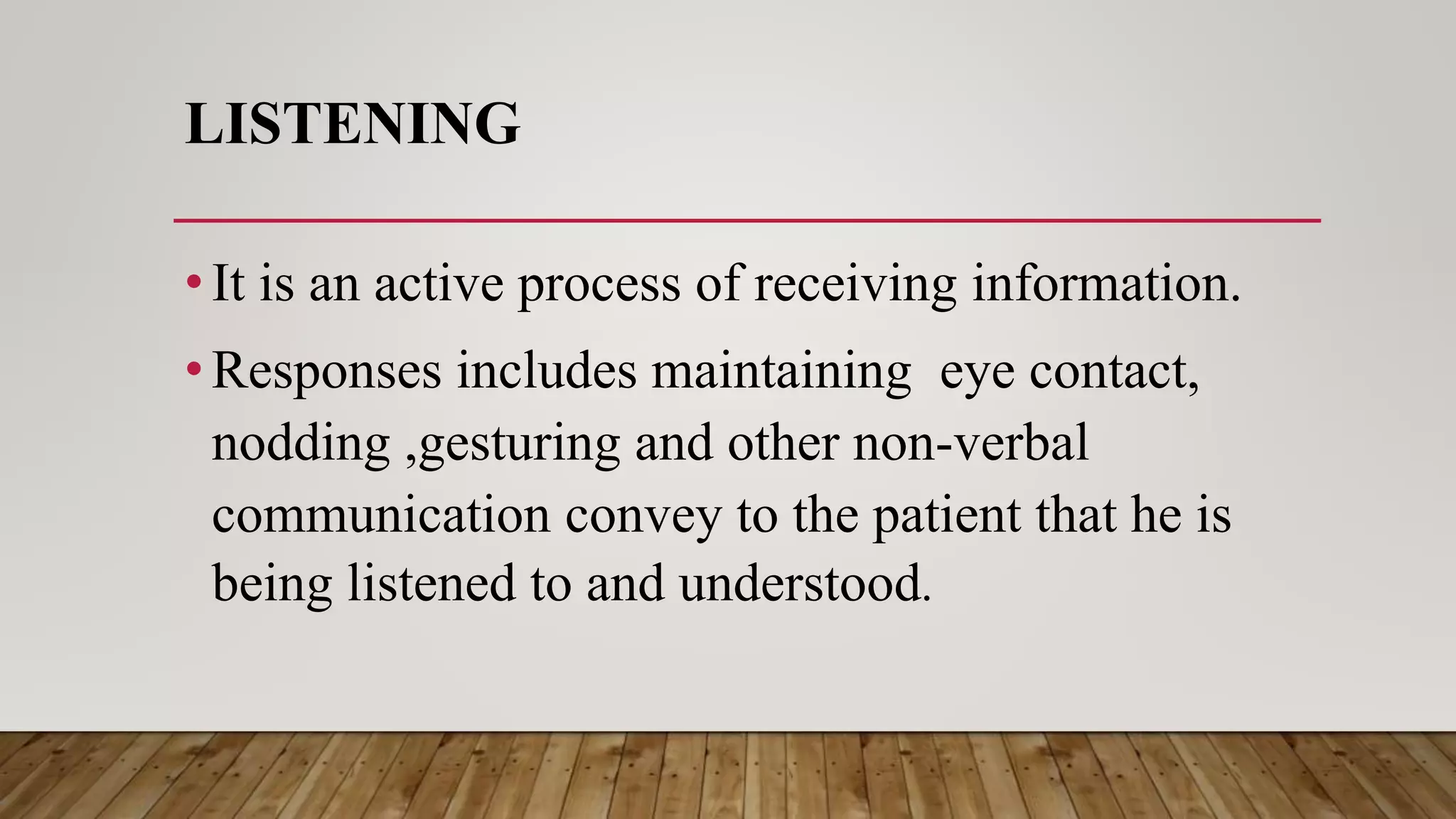 Techniques of therapeutic communication ppt | PPTX