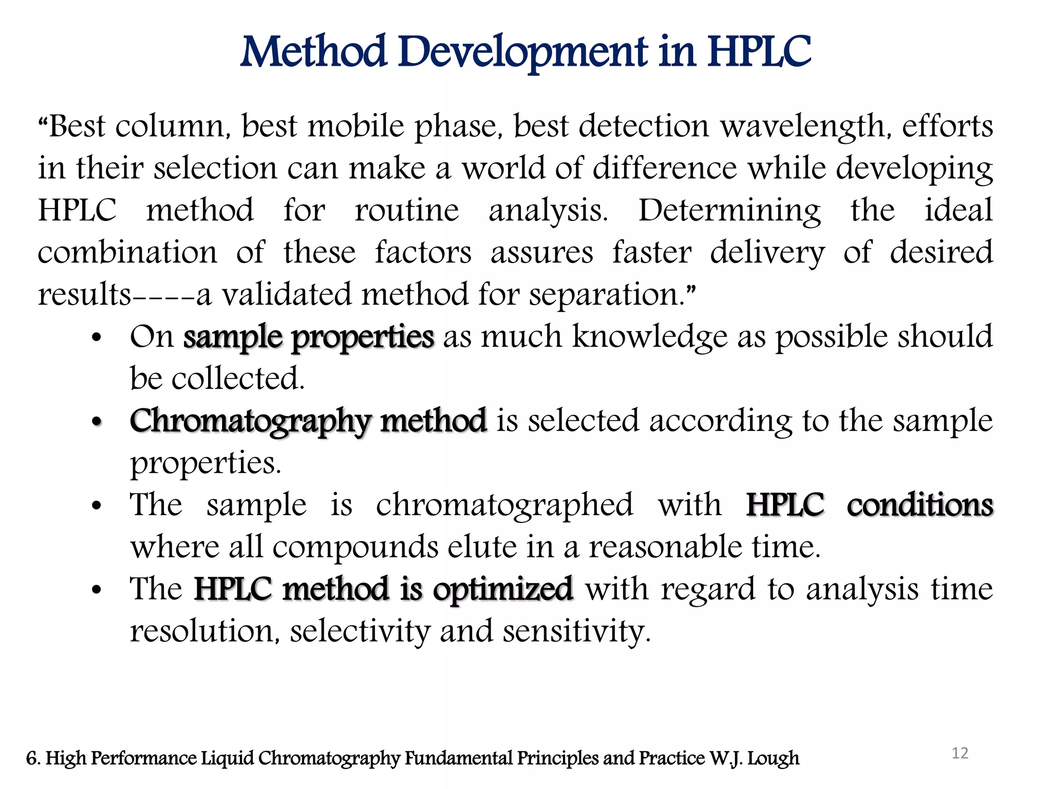 TECHNIQUES & PROTOCOLS FOR INSTRUMENTATION ANALYSIS (HPLC ...