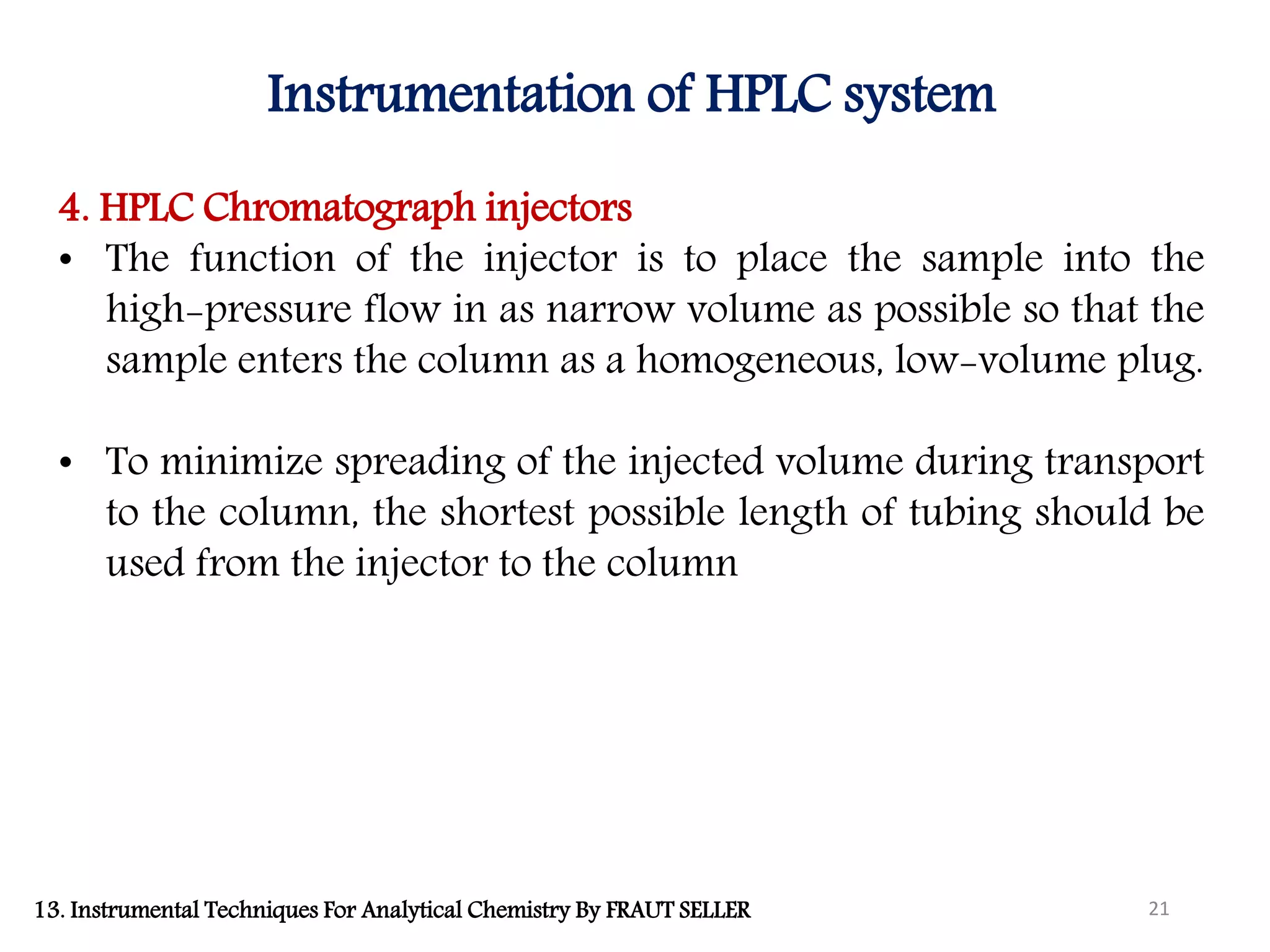 TECHNIQUES & PROTOCOLS FOR INSTRUMENTATION ANALYSIS (HPLC ...
