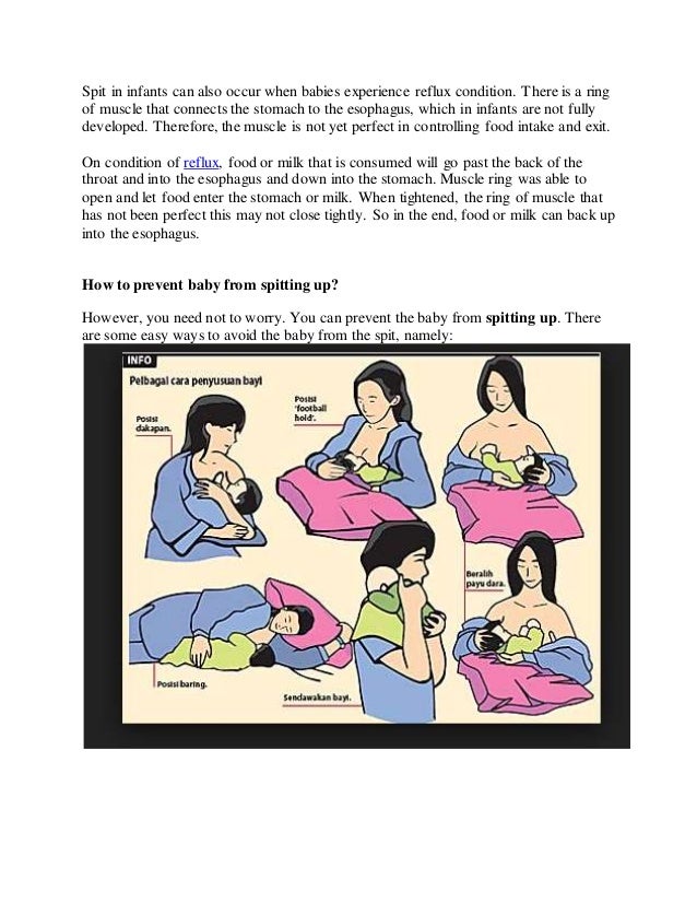 Techniques to prevent spitting in baby