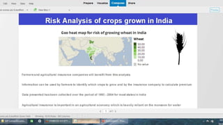 SAP LUMIRA TECHNIVERSITY 2014 DEMO JAM PREESNTATION: RISK ANALYSIS OF CROPS GROWN IN INDIA