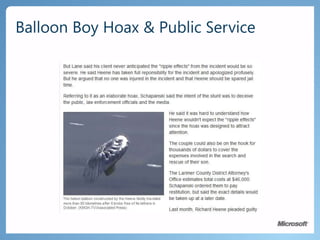 Balloon Boy Hoax & Public Service