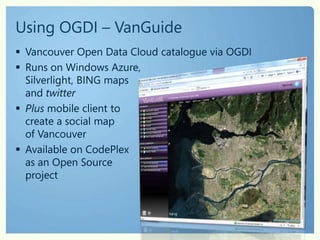 Open Government Data Initiativehttp://www.microsoft.com/industry/government/opengovdata/default.aspxhttp://ogdisdk.cloudapp.net/