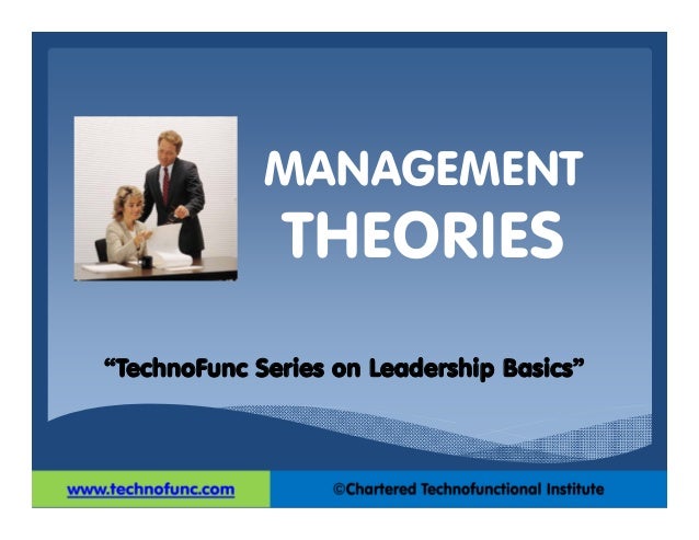 management theories management theories