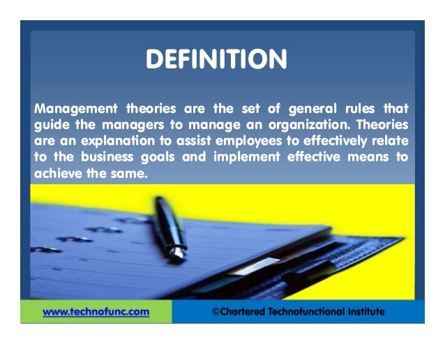 management theories management theories