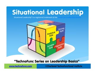 Situational Leadership
“TechnoFunc Series on Leadership Basics”
Situational Leadership® is a registered trademark of the Center for Leadership Studies
 