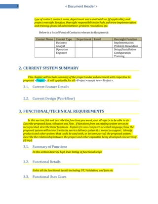Techno functional dcoument template v1.0 | DOC