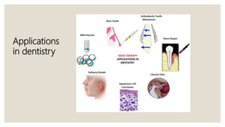 Applications
in dentistry
 
