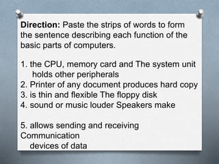 BASIC PARTS OF COMPUTER FOR DEMO TEACHING | PPT