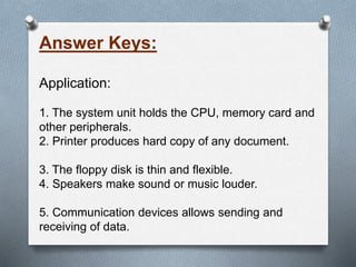 BASIC PARTS OF COMPUTER FOR DEMO TEACHING | PPTX