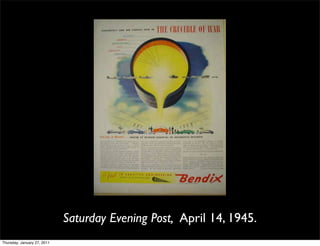 Saturday Evening Post, April 14, 1945.
Thursday, January 27, 2011
 