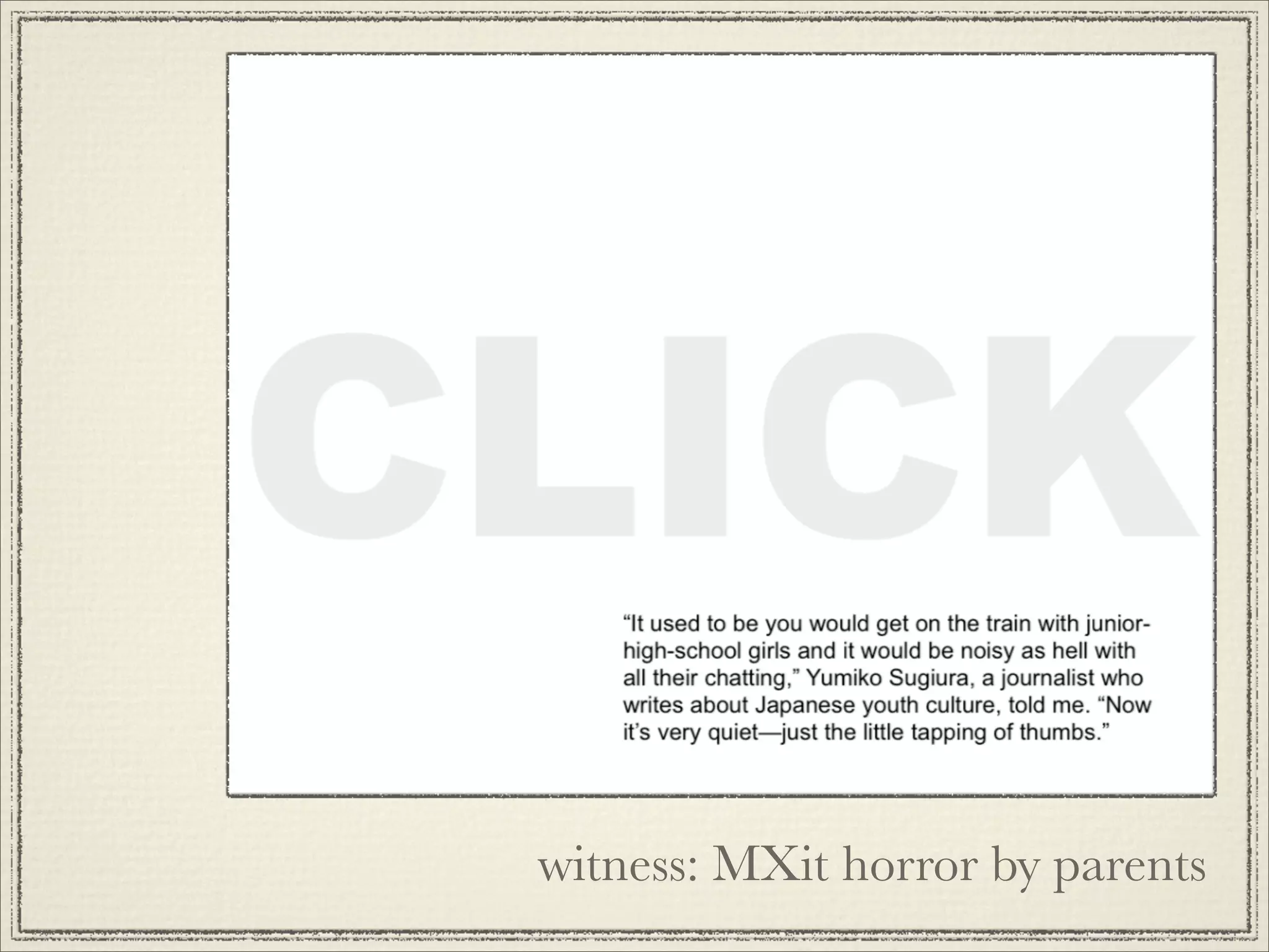 witness: MXit horror by parents
 