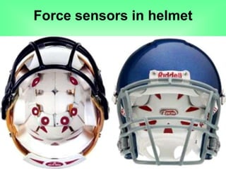 Force sensors in helmet
 