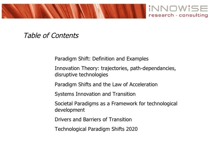 Technological Paradigm Shifts Updated