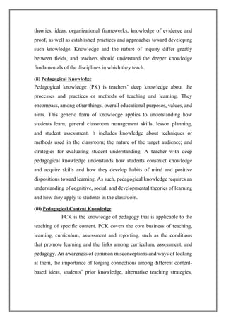 Technological Pedagogical Analysis of Content Knowledgeac | PDF