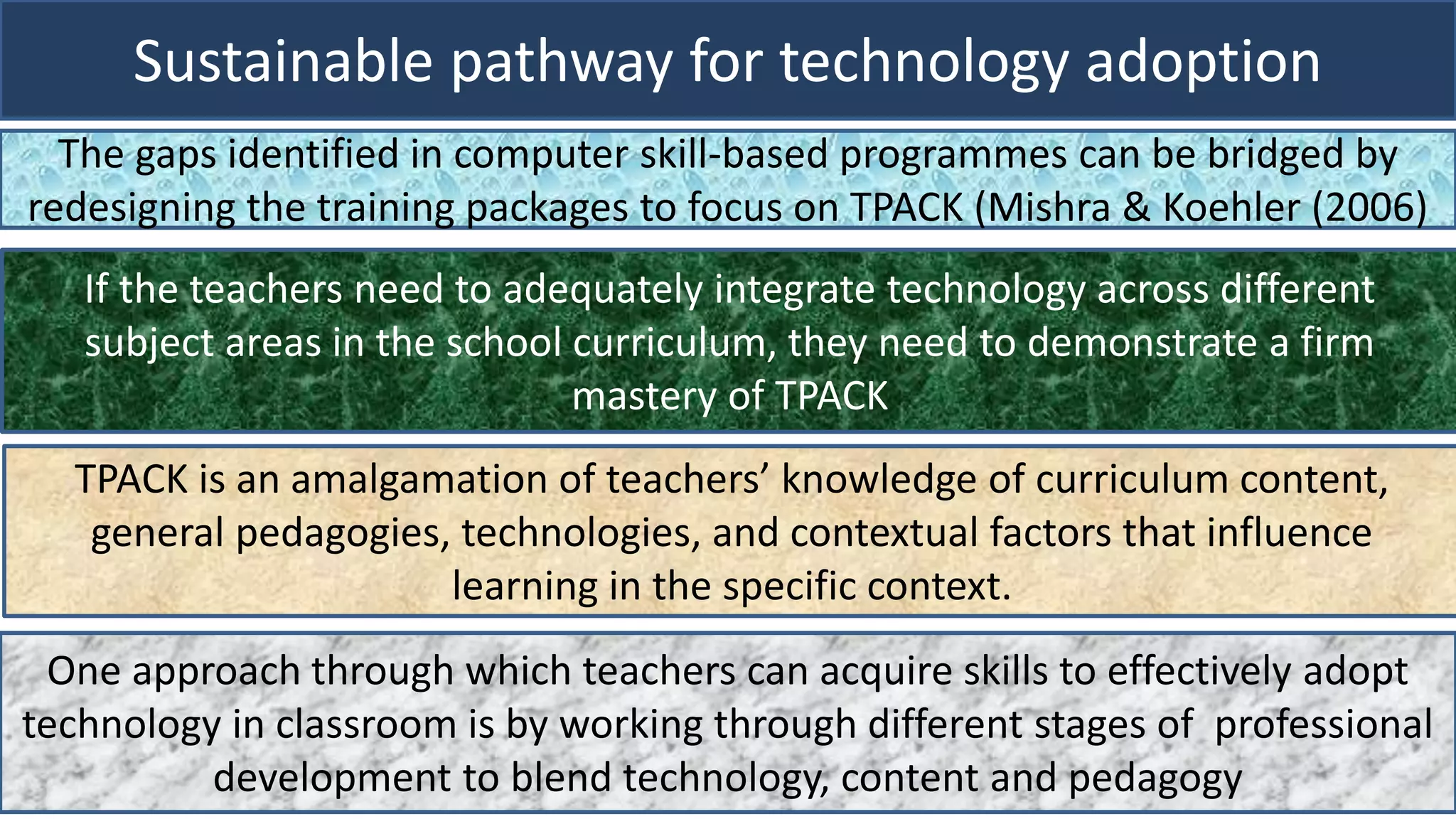 Technological pedagogical and content knowledge | PPTX