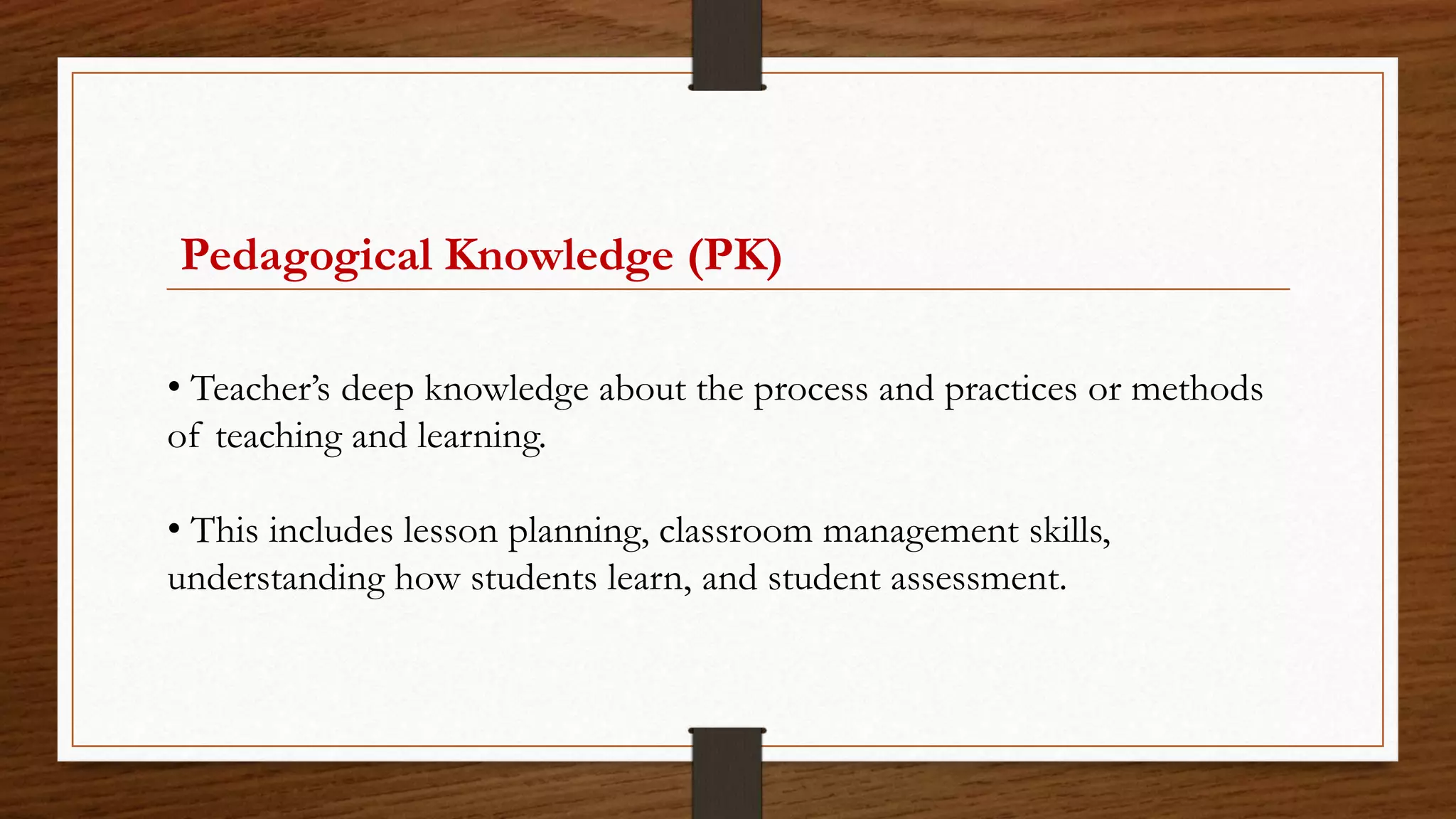 Technological Pedagogical Content Knowledge | PPTX
