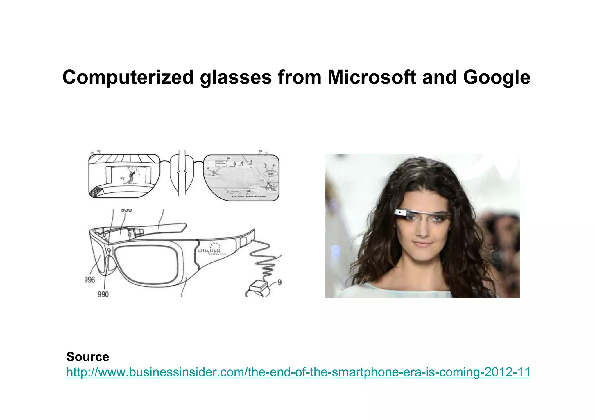 Computerized glasses from Microsoft and Google




Source
http://www.businessinsider.com/the-end-of-the-smartphone-era-is-coming-2012-11
 