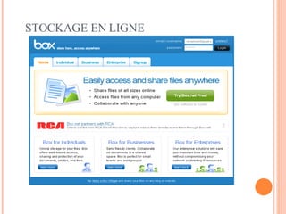 STOCKAGE EN LIGNE 