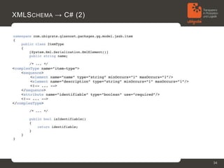 XMLS CHEMA → C# (2)




                      34
 