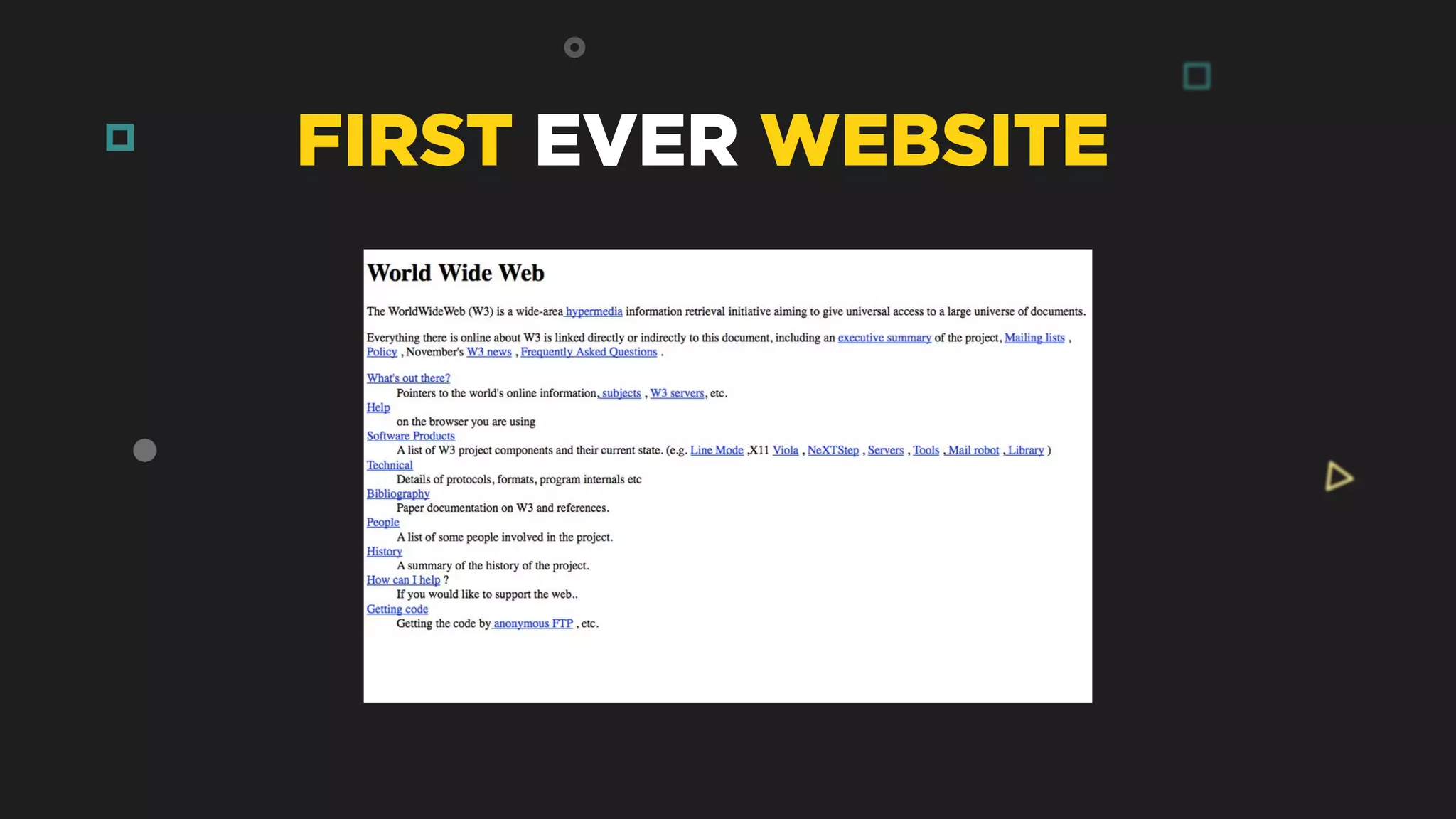 FIRST EVER WEBSITE
 