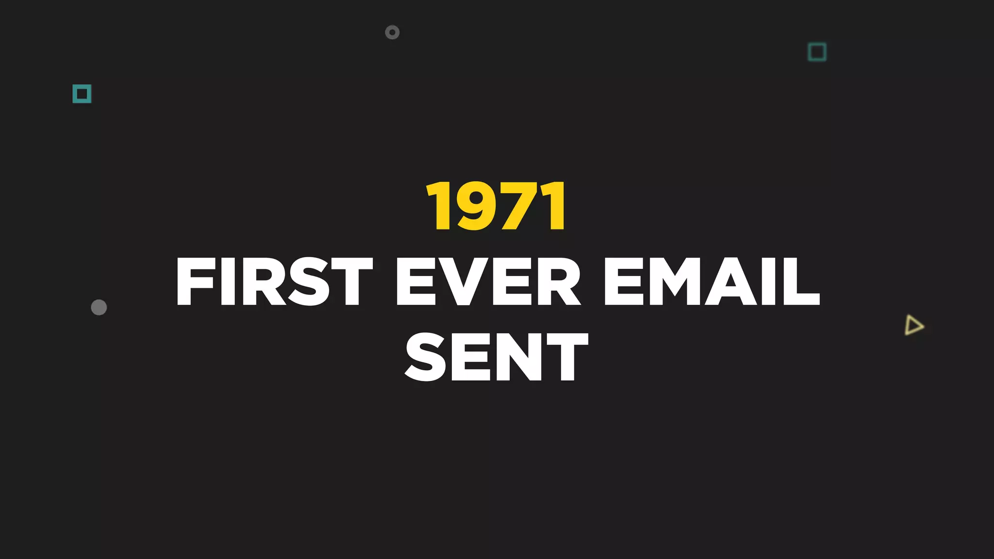 1971
FIRST EVER EMAIL
SENT
 