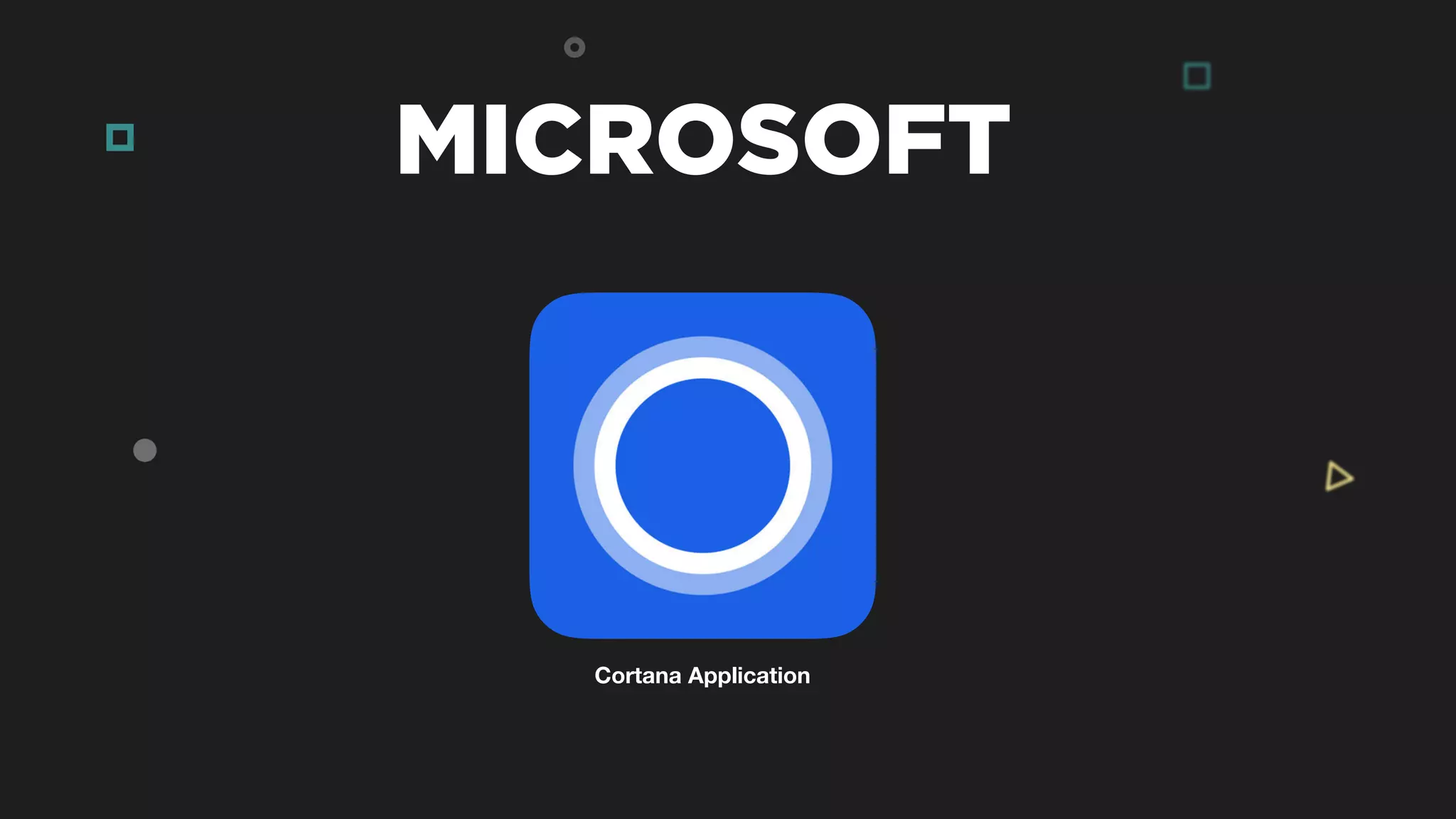 MICROSOFT
Cortana Application
 