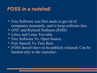 FOSS: Technologies Communities And Society