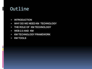 Technologies for km | PPTX