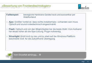 Vom Einzelfall abhängig…    »Bewertung von Frontendtechnologien« 