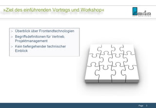»Ziel des einführenden Vortrags und Workshop« 