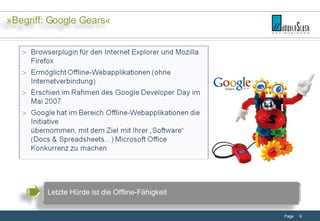 Letzte Hürde ist die Offline-Fähigkeit »Begriff: Google Gears« 