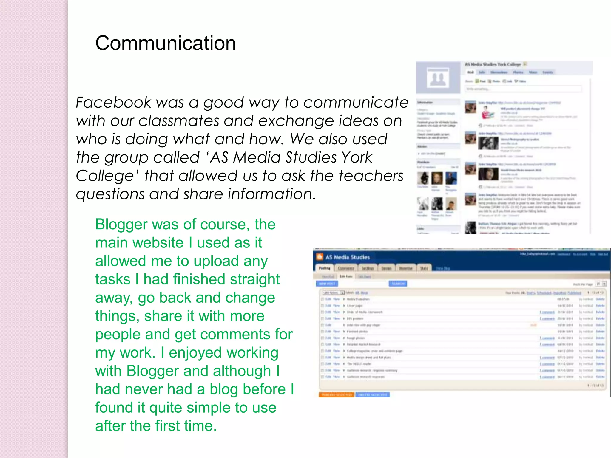 Internet Explorer (Blogger, SlideShare, SurveyMonkey, Youtube, etc.) 