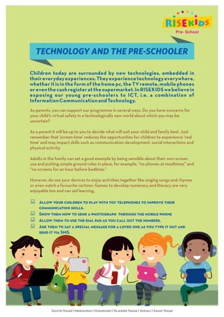 Technology and the Pre-Schooler