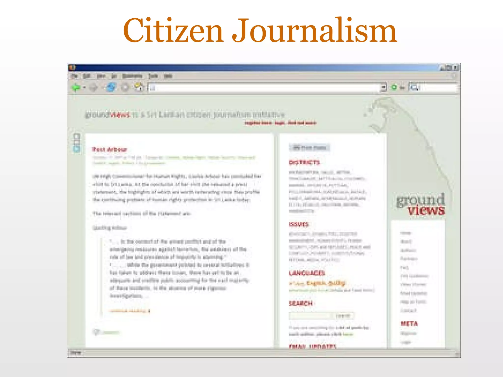 Citizen Journalism 