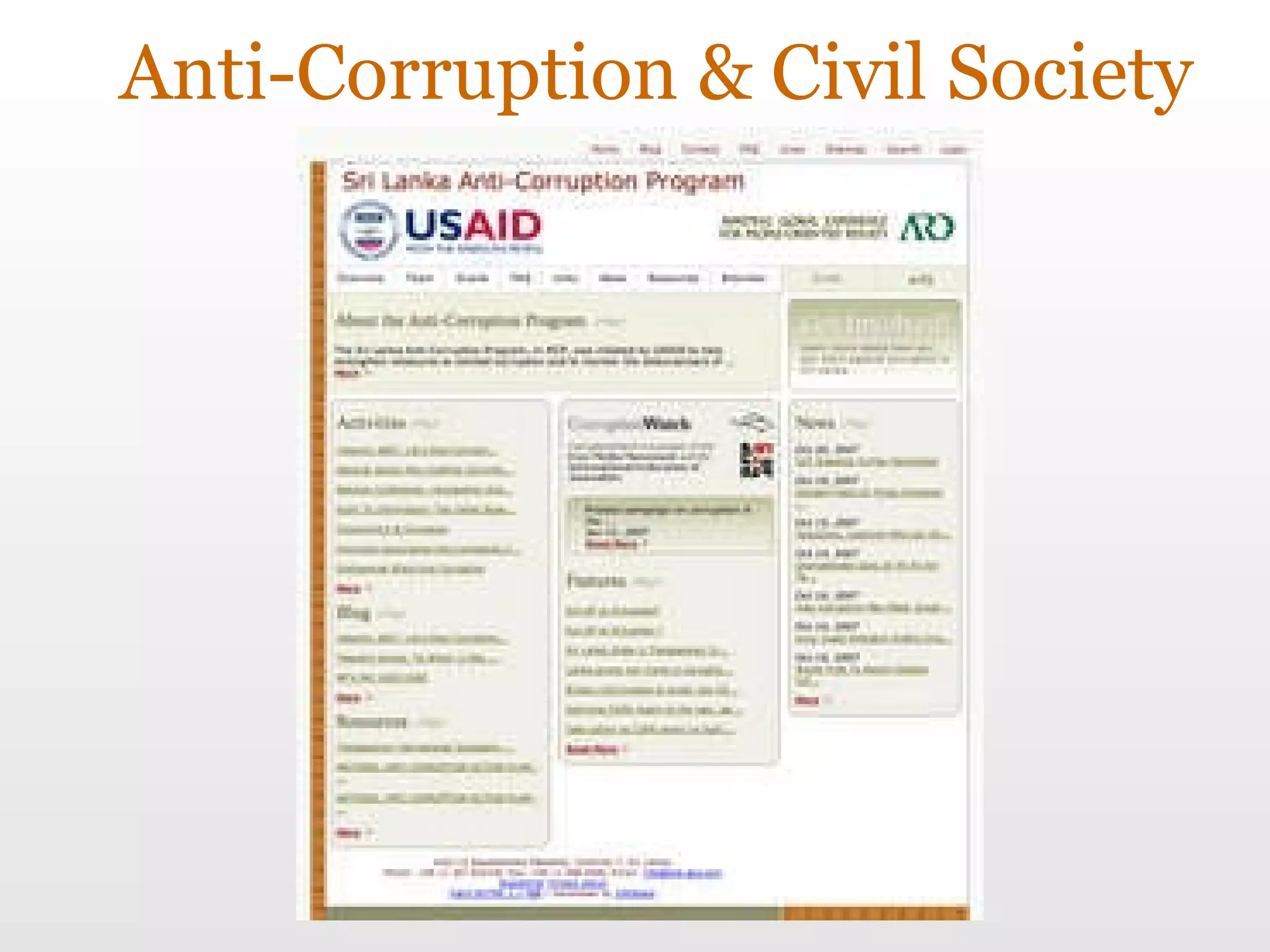 Anti-Corruption & Civil Society 
