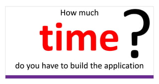 How much 
do you have to build the application 
 