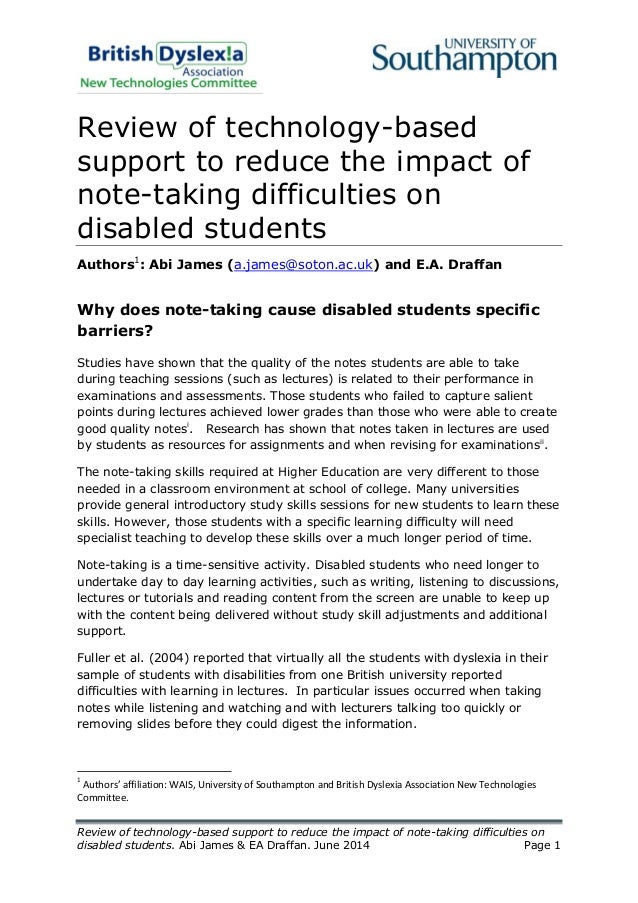 For Students With Disabilities Quality >> Technology Based Note Taking Strategies For Disabled Students June 2 For Students With Disabilities Quality >> Technology Based Note Taking Strategies For Disabled Students June 2