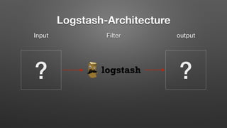 Logstash-Architecture
? ?
outputFilterInput