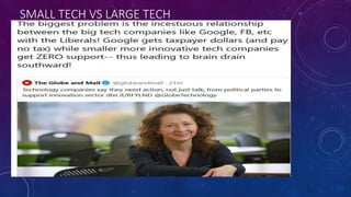 SMALL TECH VS LARGE TECH
 