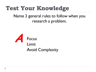 Test Your Knowledge A 