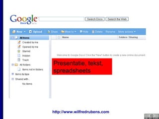 Presentatie, tekst, spreadsheets 