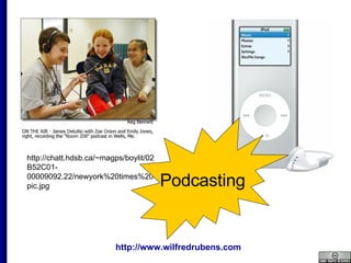 Podcasting http://chatt.hdsb.ca/~magps/boylit/02B52C01-00009092.22/newyork%20times%20pic.jpg Podcasting 