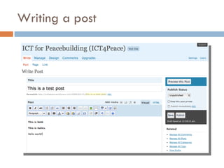 Writing a post 