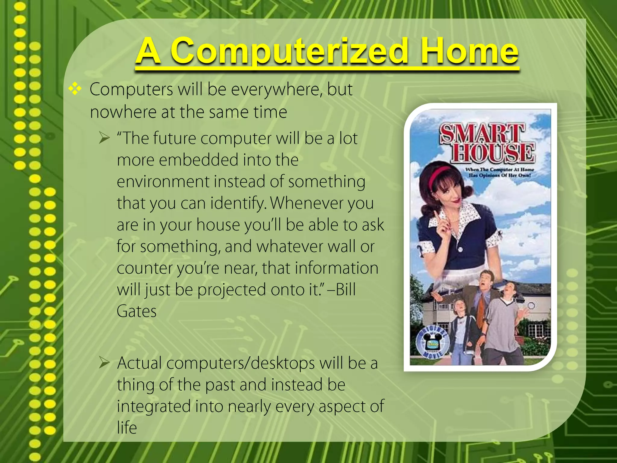 Hedonistic lifestyles; sex, feelies, etc. 