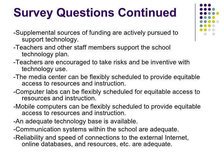 needs assessment survey questions