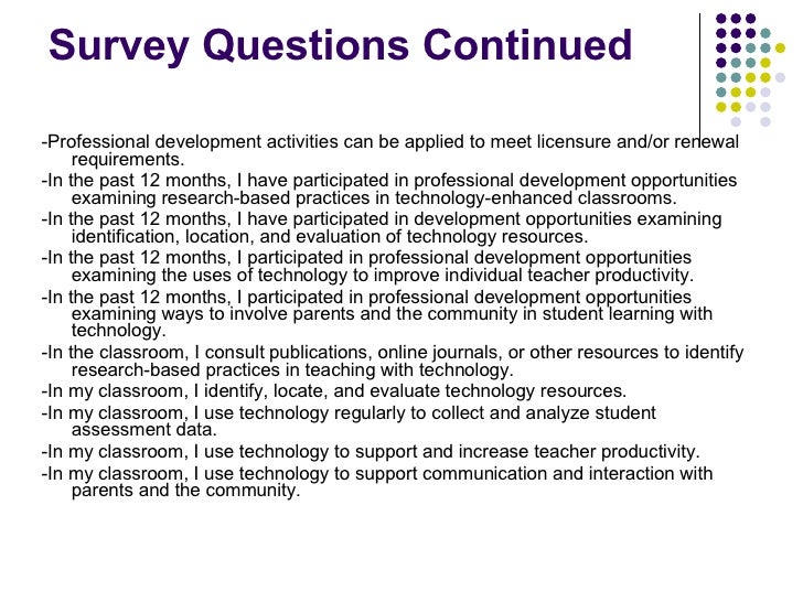 needs assessment survey questions