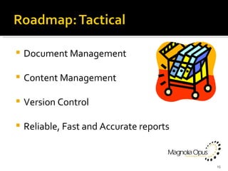 Document Management Content Management Version Control Reliable, Fast and Accurate reports 